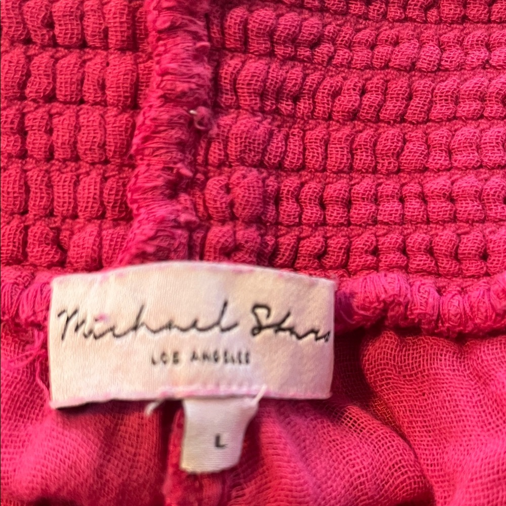 Michael Stars Raspberry Textured Trousers - Picture 5 of 5